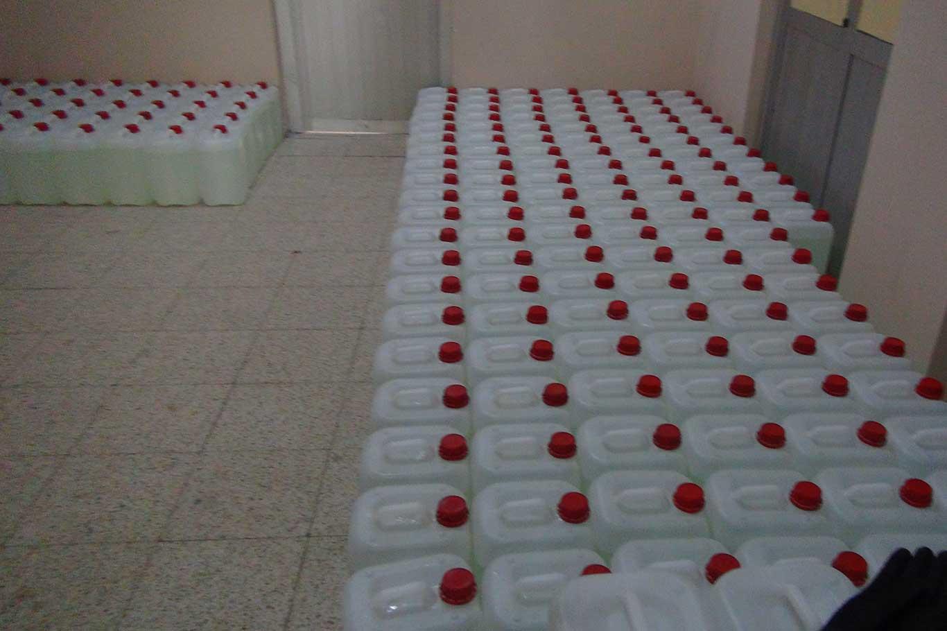 Adıyaman Fatih Mesleki ve Teknik Anadolu Lisesi dezenfektan üretimine devam ediyor